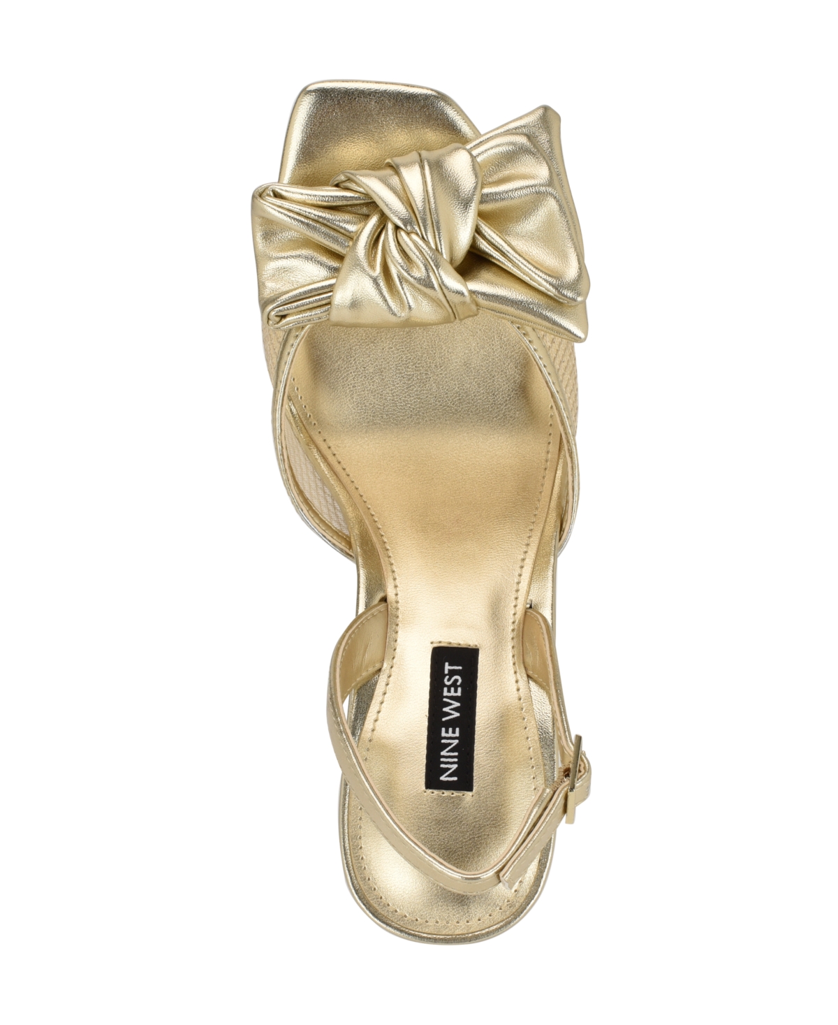 Nine West Women's Gergia Stiletto Heel Open Toe Dress Sandals In Gold