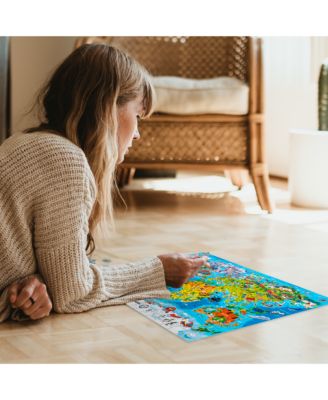 3 Pack Puzzles for Kids Ages 8-10 and Adults - World, USA Map & Space
