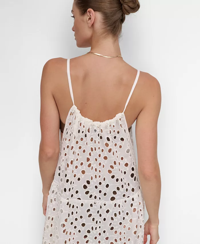 Women's Tiered Eyelet Maxi Dress Swim Cover-Up - thumbnail 4