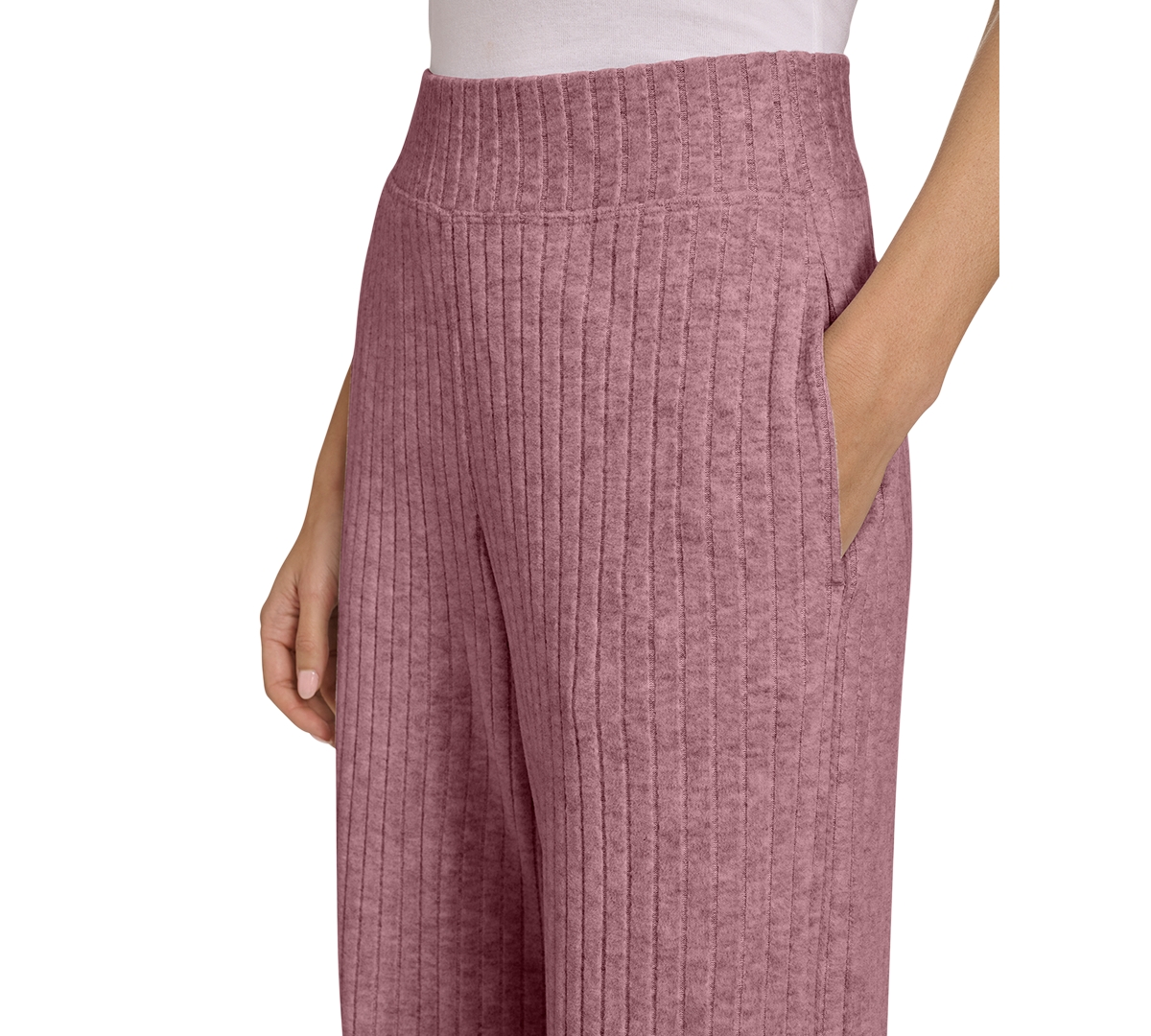 Calvin Klein Women's Brushed Rib Wide-Leg Pants