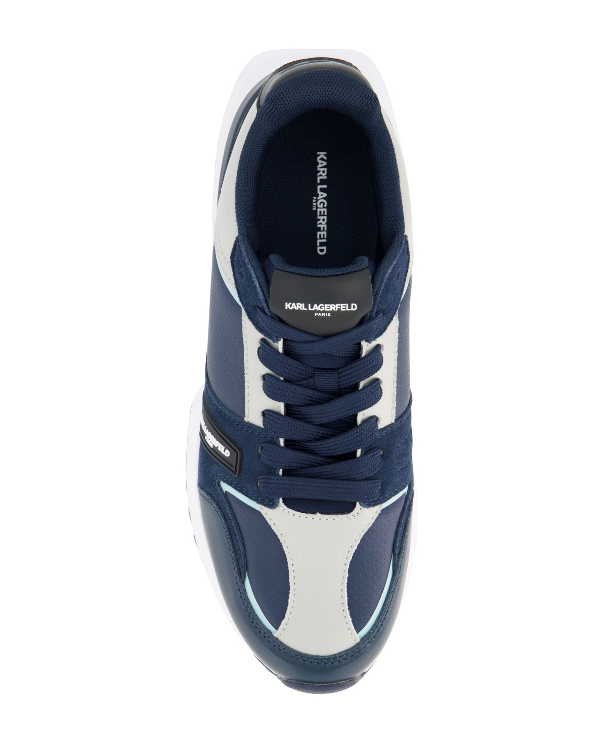 Karl Lagerfeld Paris Men's Leather Runner On Two Tone Sole Shoes