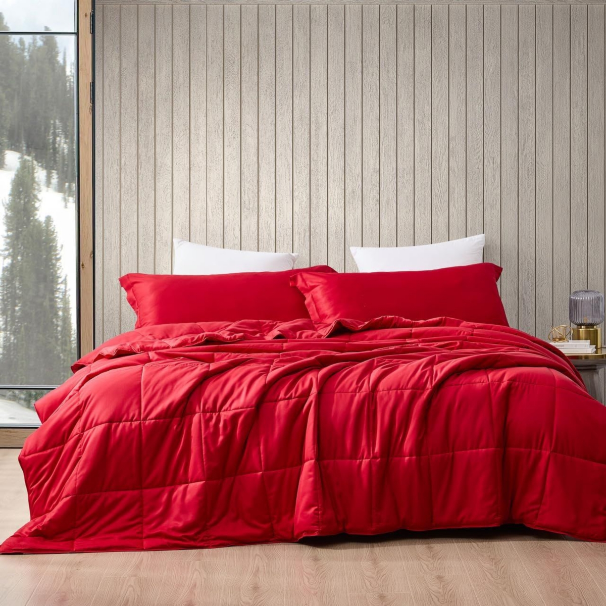 Menopleasing - Coma Inducer Oversized Cooling Comforter Set - Barbados Cherry