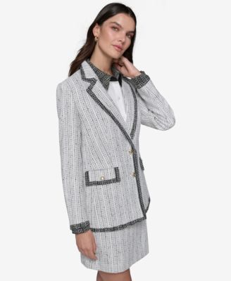 Women's Two-Tone Tweed Blazer