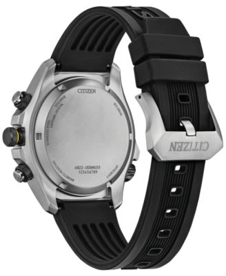 Eco-Drive Men's Chronograph Promaster Land Black Rubber Strap  Watch 44mm