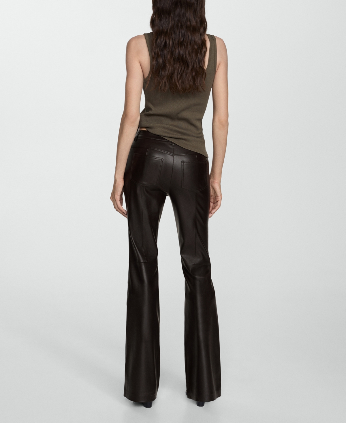 Mango Women's Leather-Effect Skinny Pants
