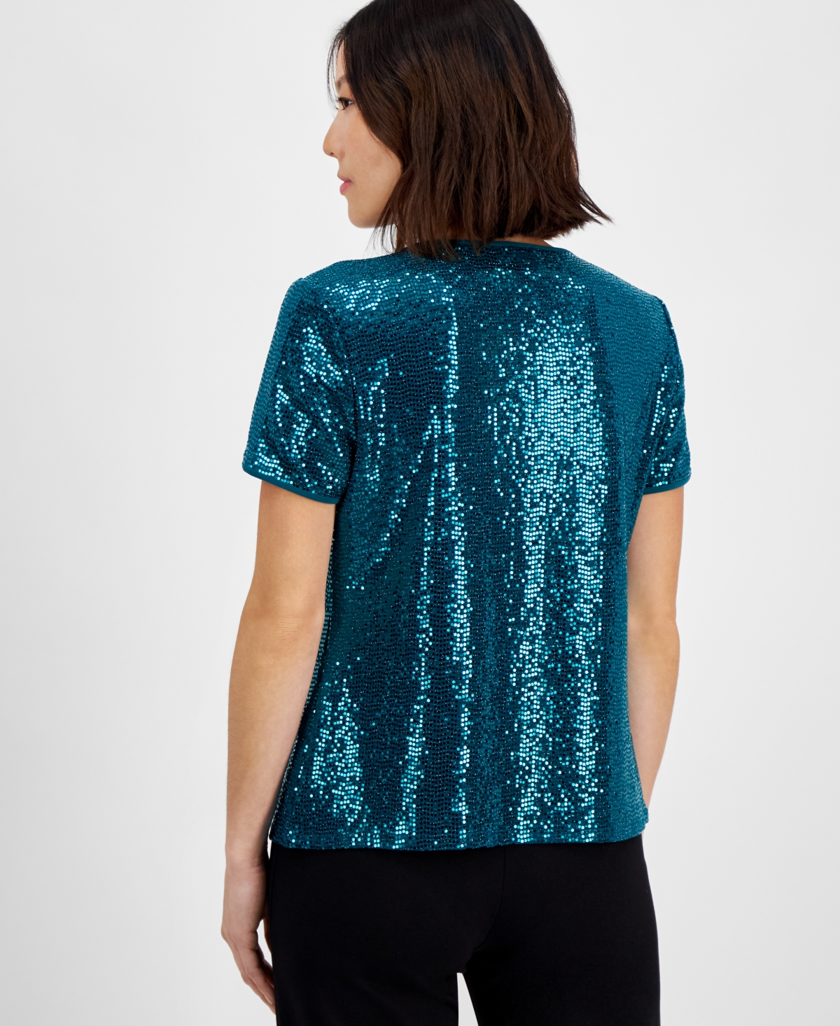 Ak Anne Klein Petite Shine Dot T-Shirt