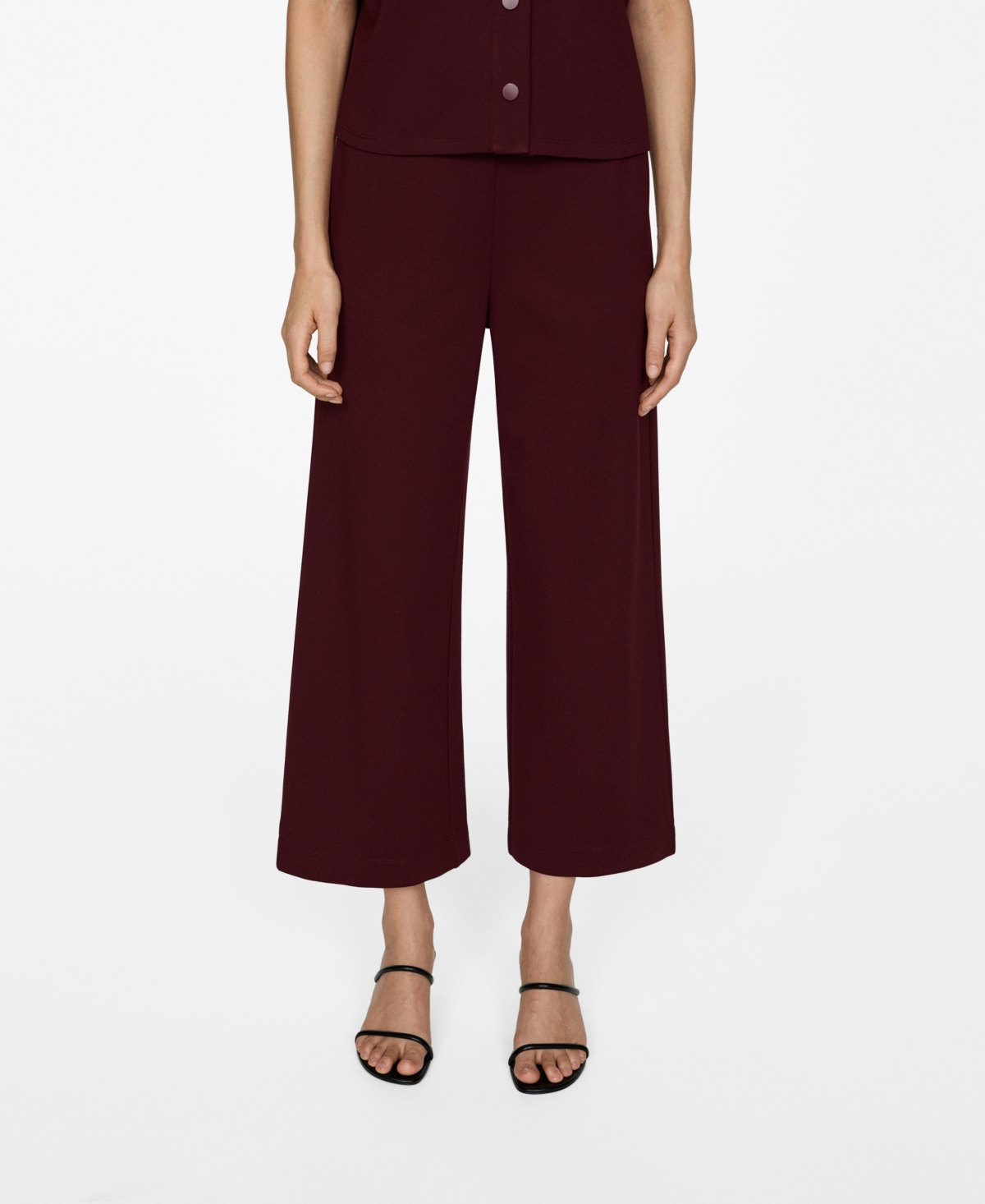 Mango Women's Knitted Culotte Trousers