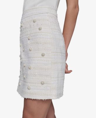 Women's Embellished Tweed Skirt