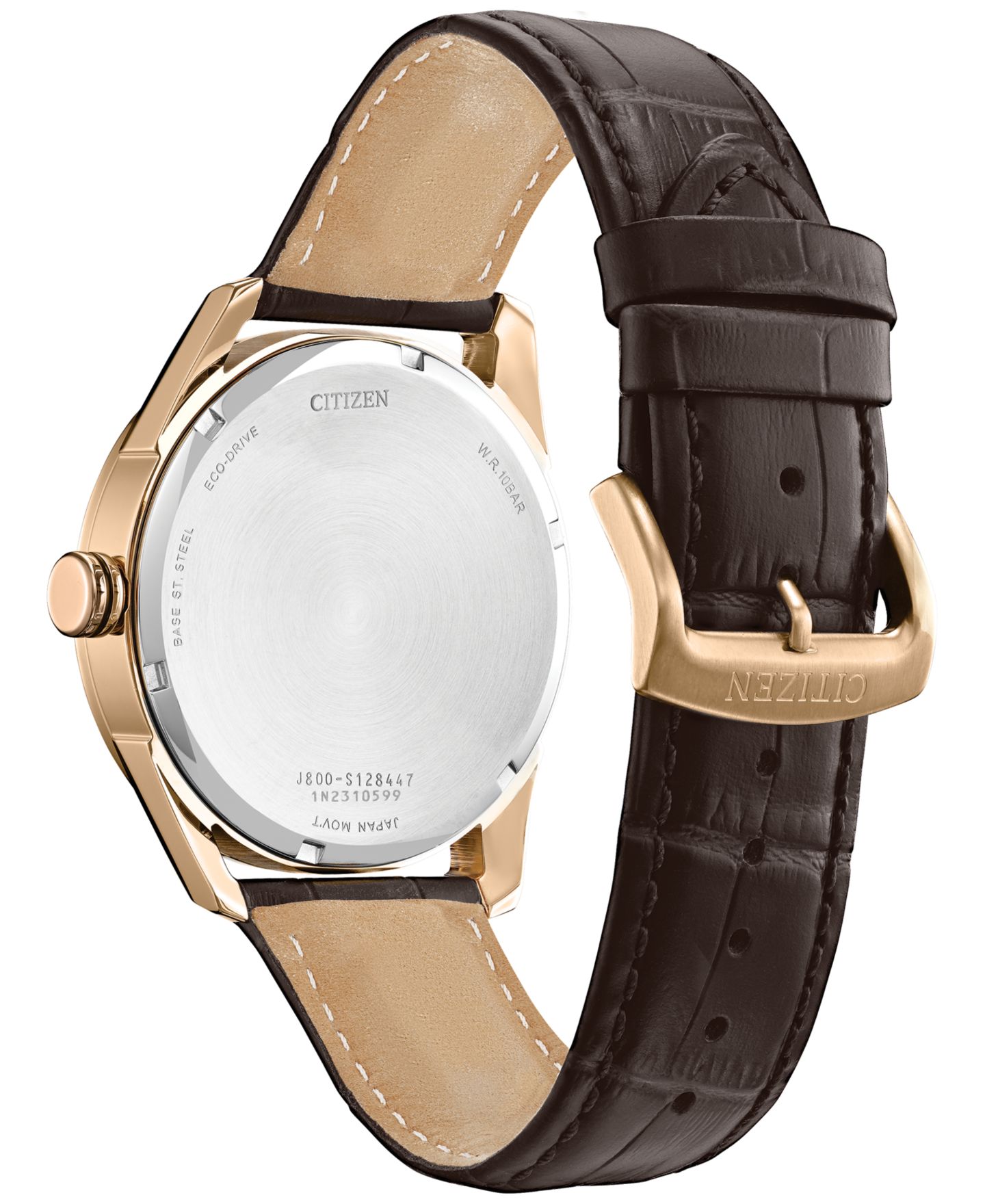 Мужские часы Citizen Eco-Drive Brown Leather Strap Watch 42mm — фото 3