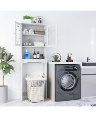 Bathroom Spacesaver Over the Toilet Door Storage Cabinet