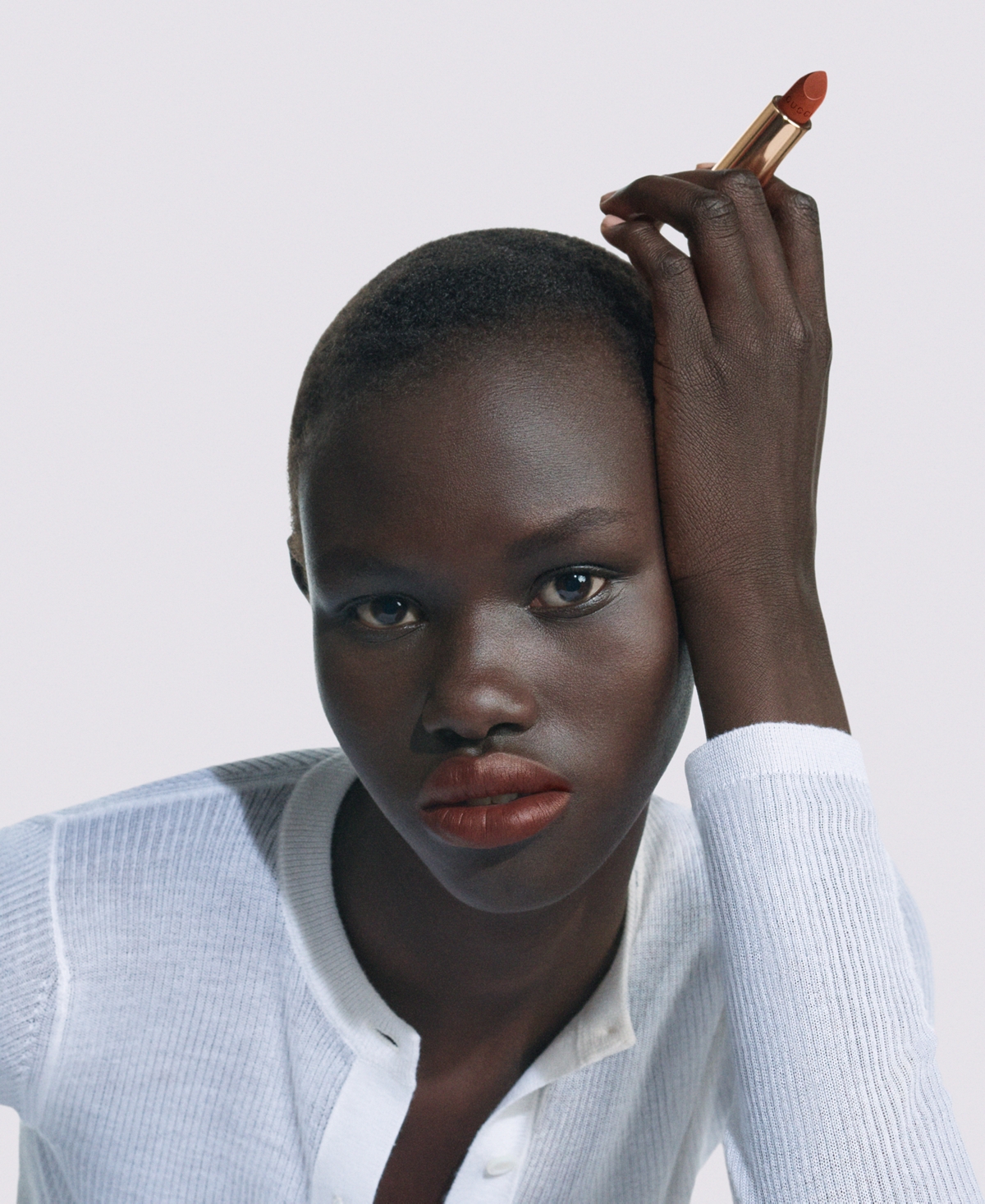 Gucci Rouge A Levres Long-lasting Satin Lipstick In 122 - Eliza Ginger