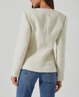 Women's Sarae Collarless Button-Front Jacket