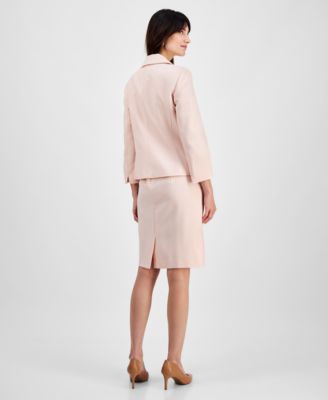 Women's Seamed Dress Suit Set, Regular & Petite