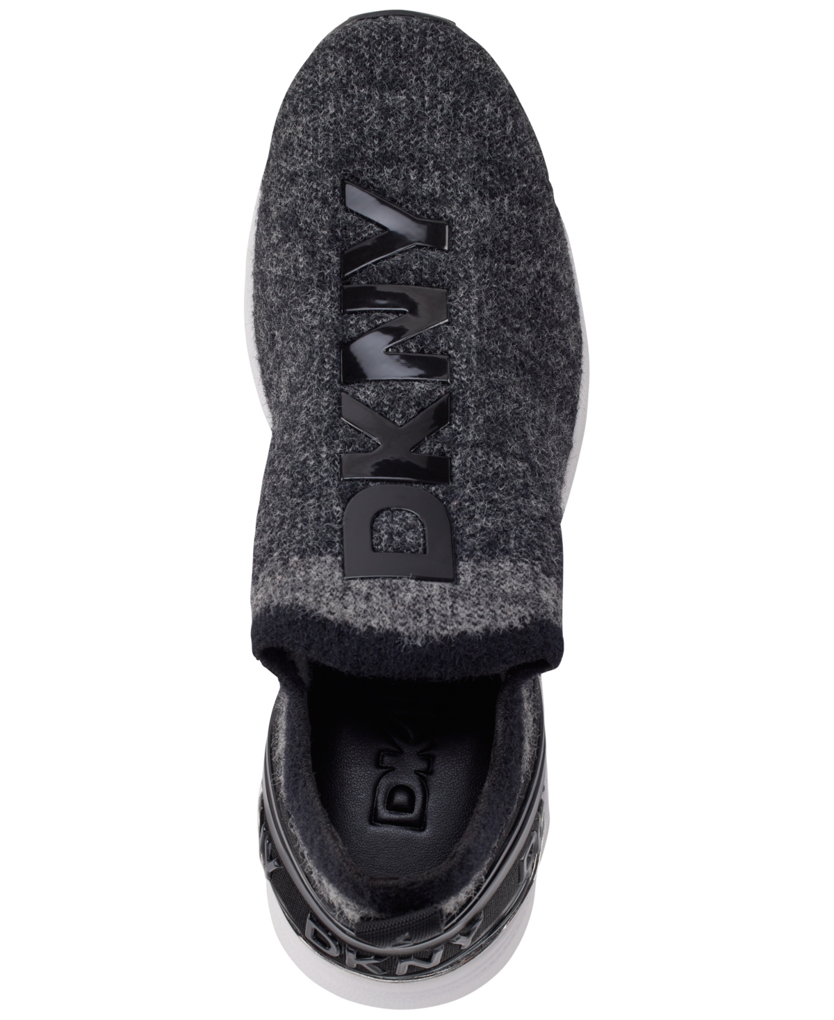 Shop Dkny Women's Keeva Wedge Sneakers In Black,light Gray