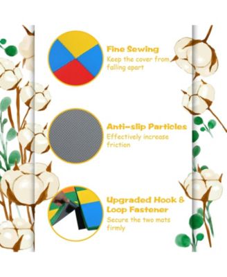 58 Inch Toddler Foam Play Mat Baby Folding Activity Floor Mat