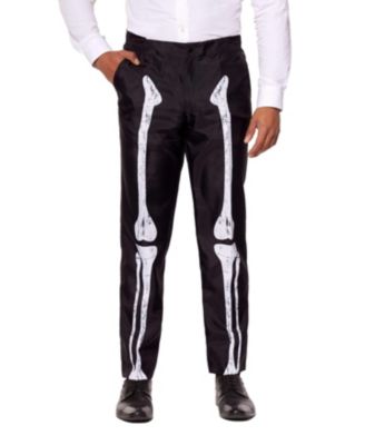Men's Halloween Costume - Skeleton Grunge Black