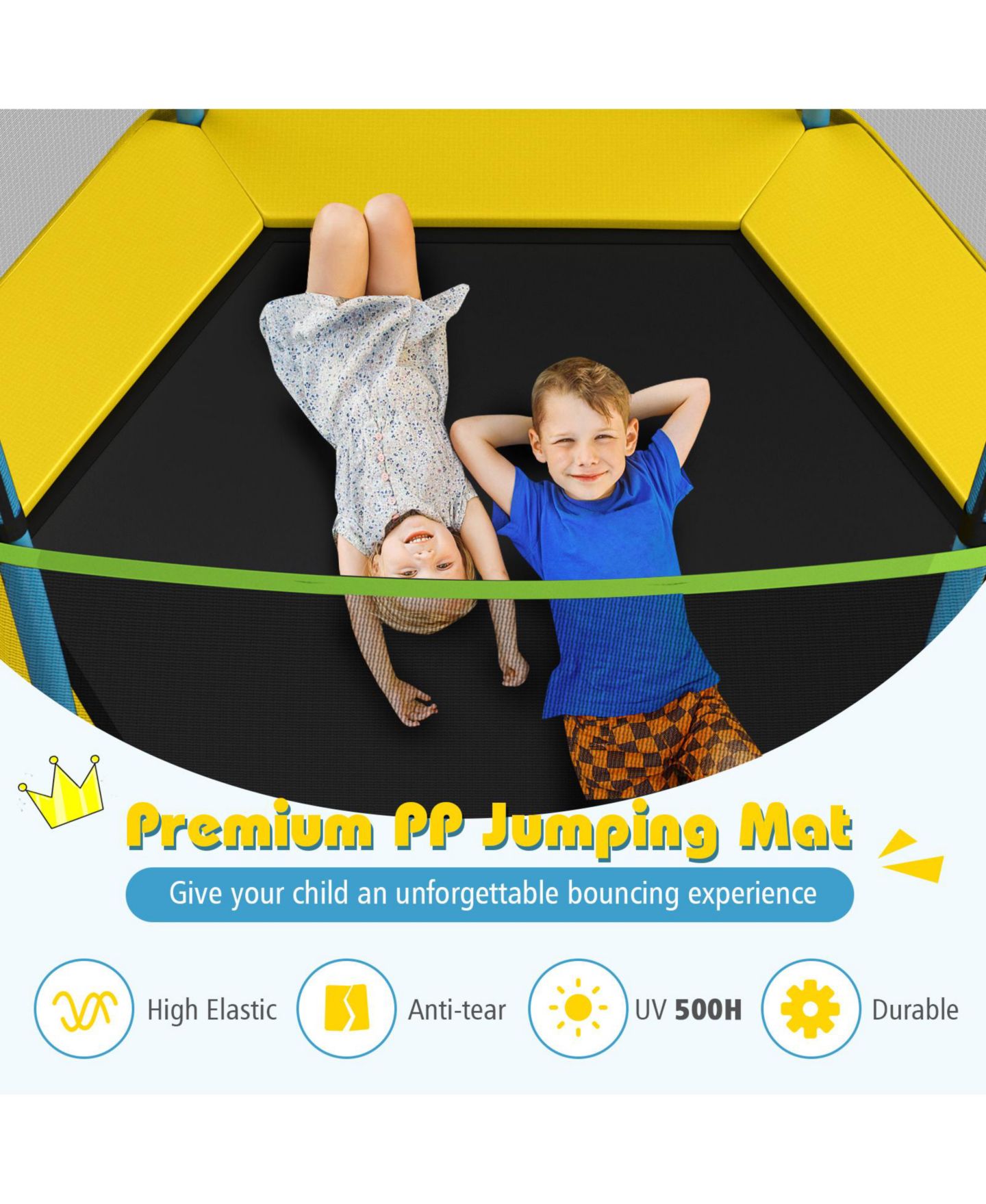 Детская игрушка SUGIFT 7' Indoor/Outdoor Enclosure Net Trampoline, 1-3 Player Capacity, Ages 3+ — фото 7