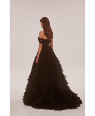 Women's Timeless One-Shoulder Frill-Layered Ball Gown
