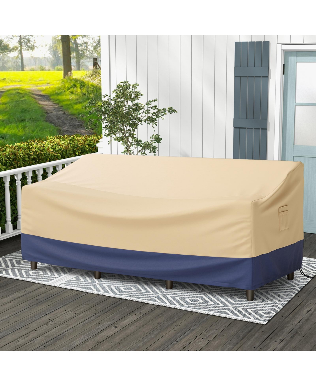 Sugift Patio Furniture Cover with Padded Handle and Click-Close Straps-77 x 43 x 30 inches