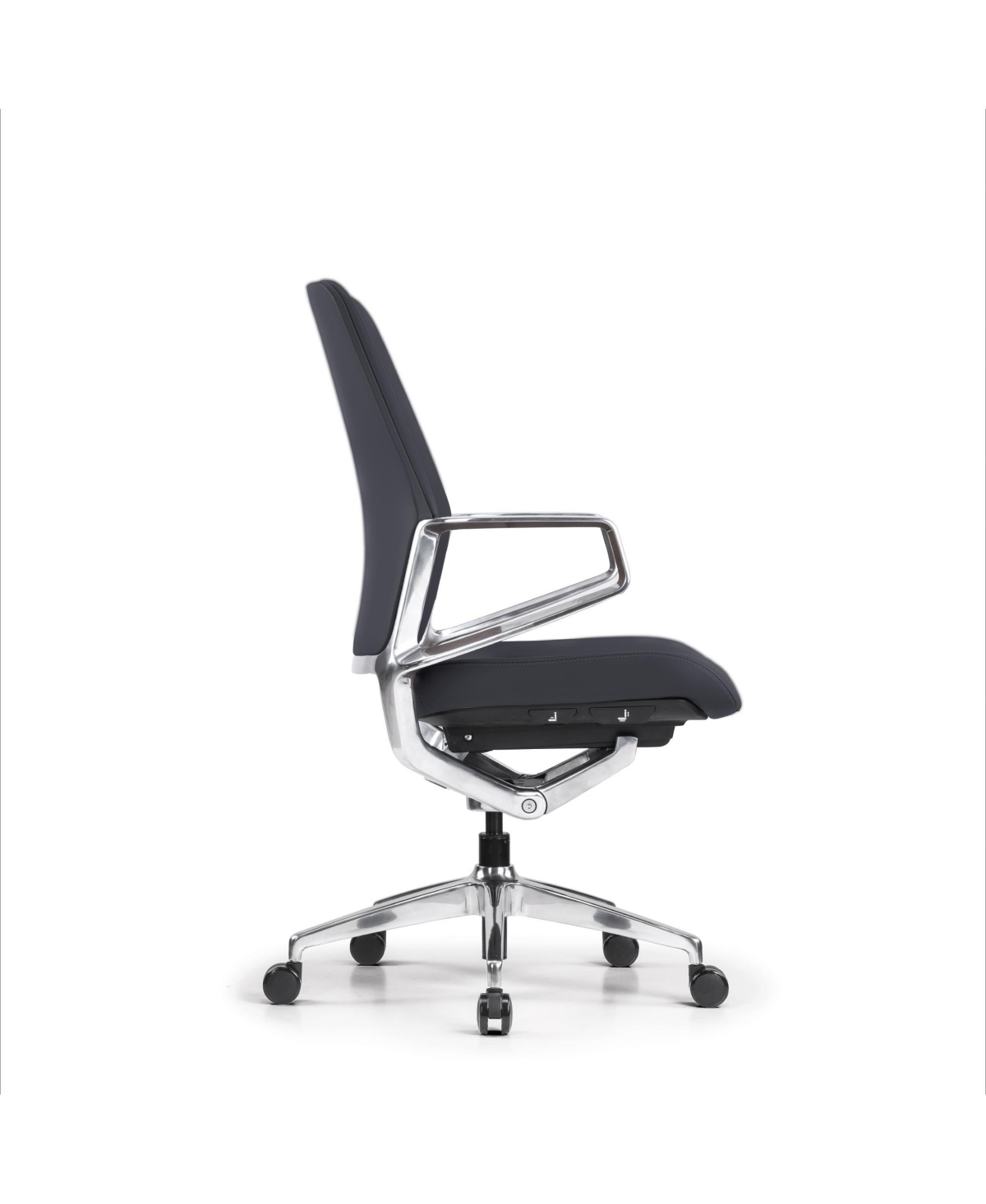 Decent Living Executive Brown Premium Leather Office Chair with Standard Height Back