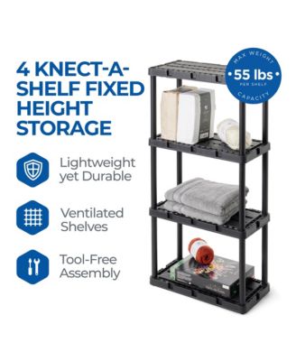 4 Shelf Knect-A-Shelf Fixed Height Ventilated Light Duty Storage