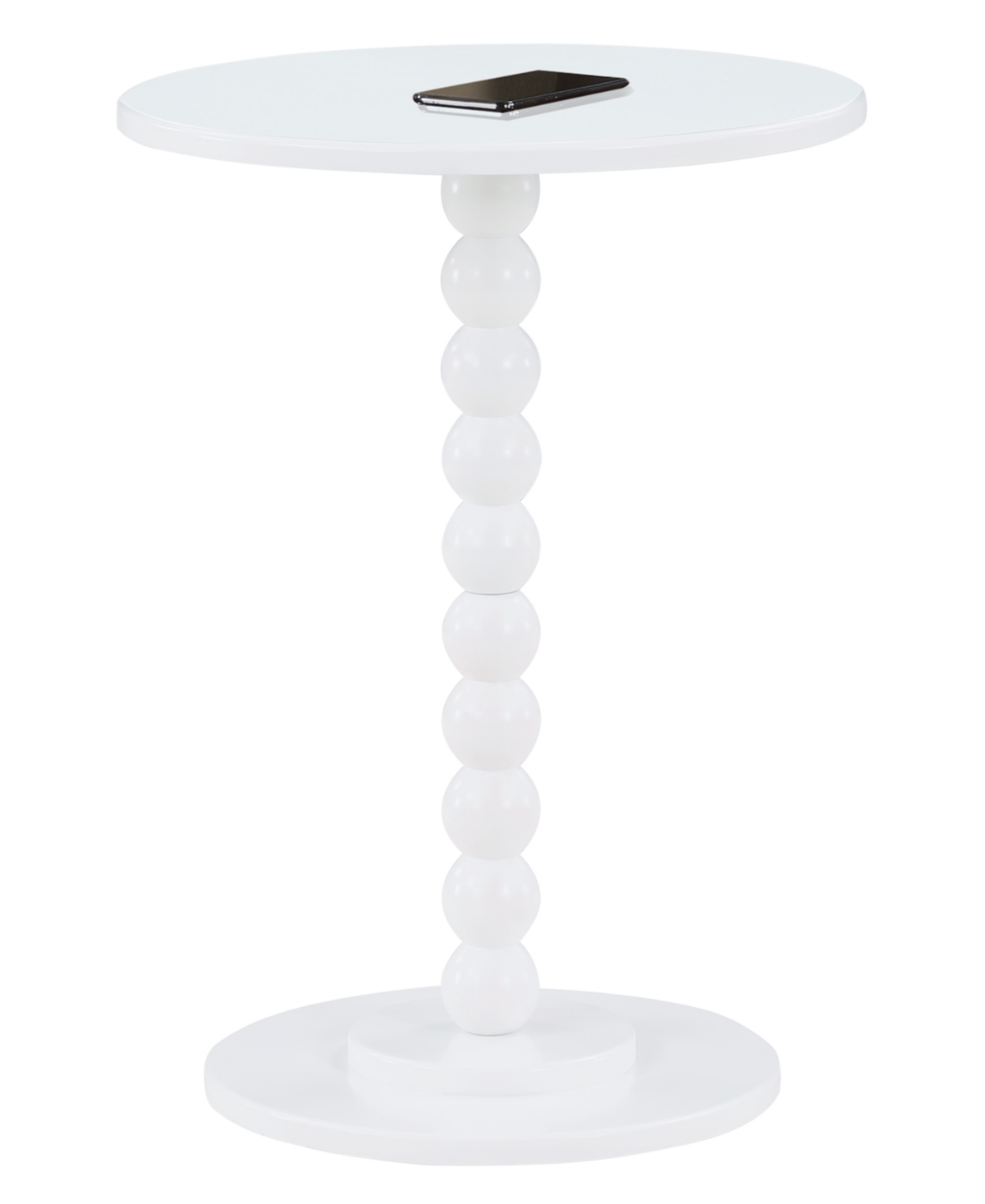 Convenience Concepts 17.75" Classic Accents Venetian Islands Spindle Table In White