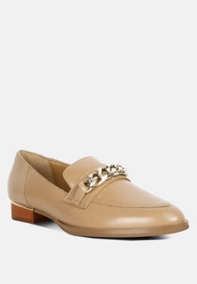 Womens Pola Leather Horsebit Loafers