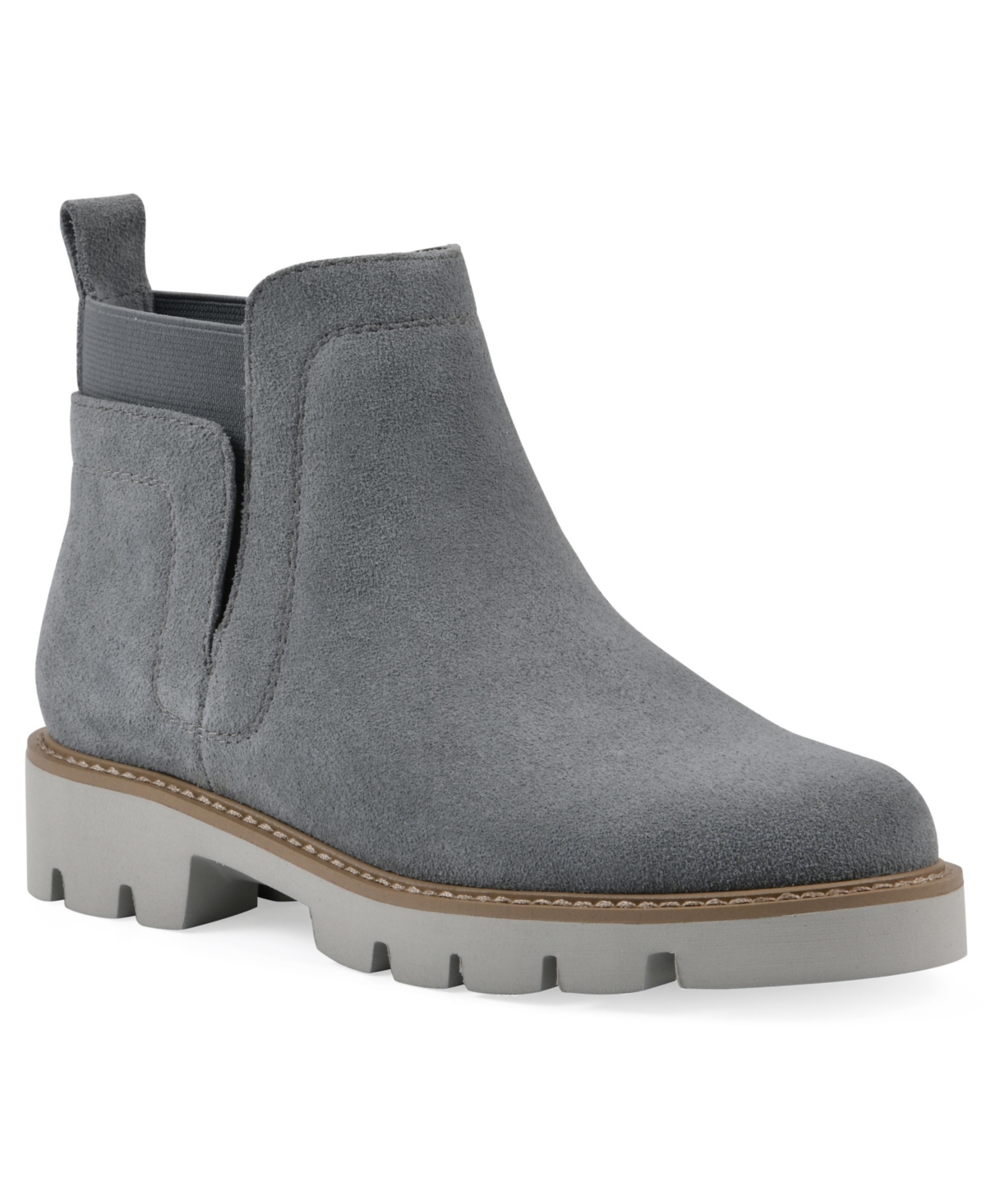 White Mountain Women's Glassie Lug Sole Chelsea Booties