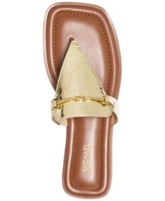 [SALE!!] ★MICHAEL Michael Kors Lena Thong★ サンダル Michael Kors Lena Thong Square-Toe Leather Sandals - Macy's