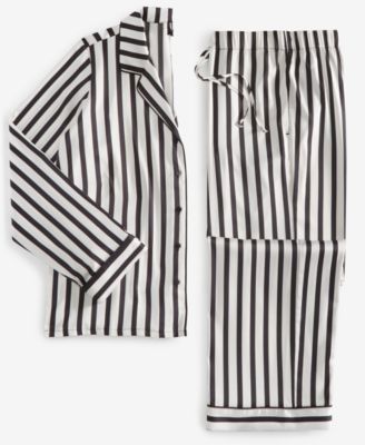 Women's 2-Pc. Piped-Trim Satin Pajamas Set, Created for Macy's