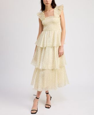 en saison organza dress En Saison Women's Moxie Organza Midi Dress