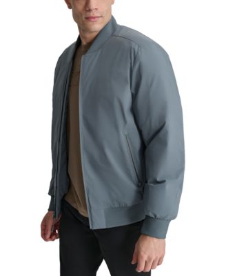 Men's Stretch Zip-Front Zip-Pocket Bomber Jacket