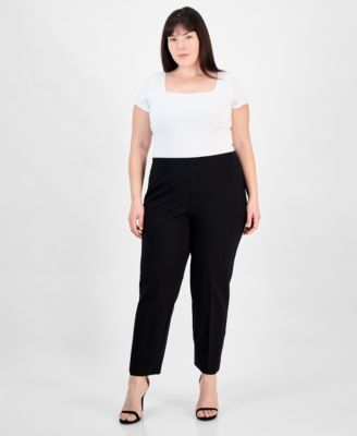 Plus Size Hollywood Slim-Fit Ankle Pants