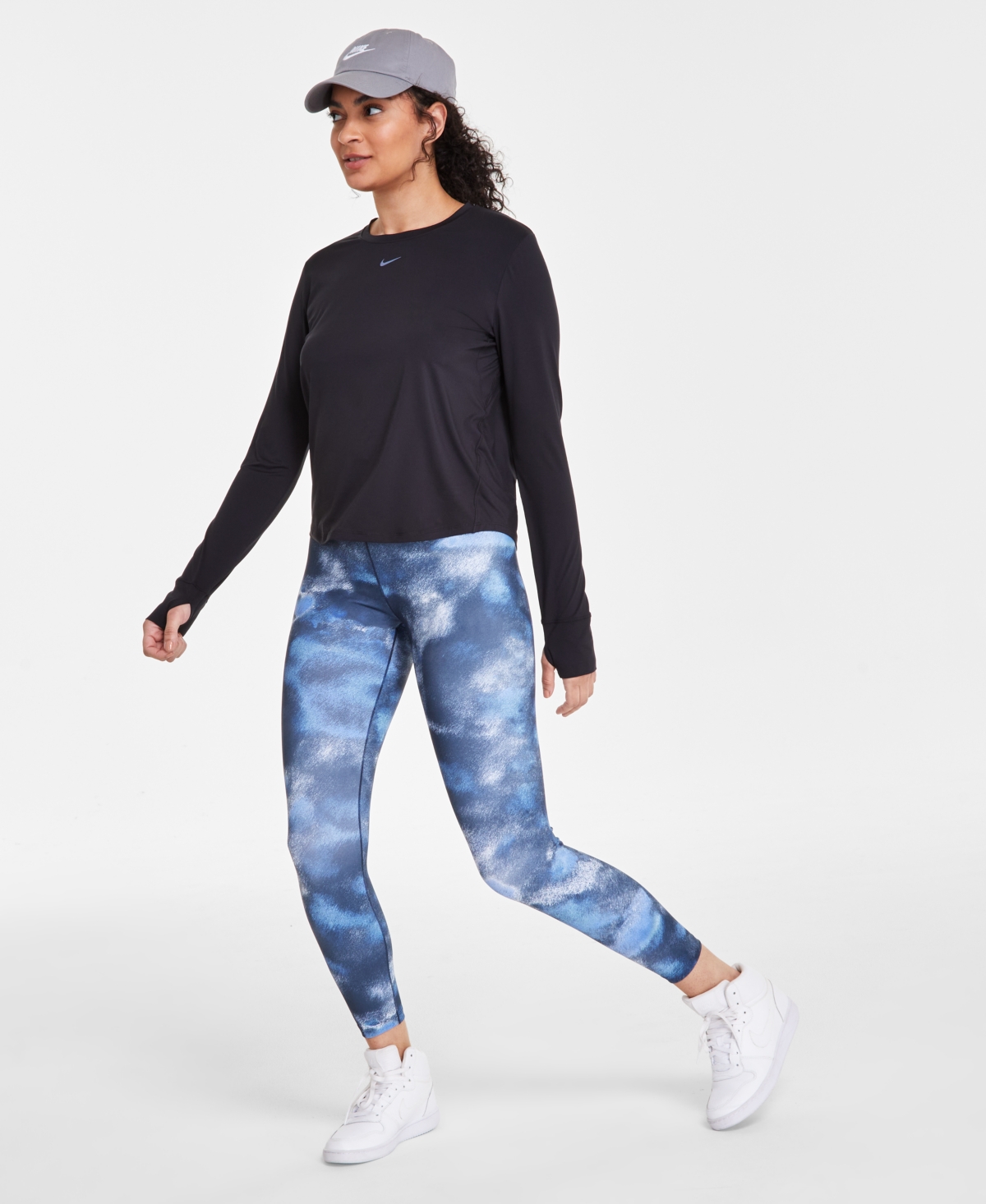 Nike One Classic Dri-fit Long Sleeve Training Top In Black