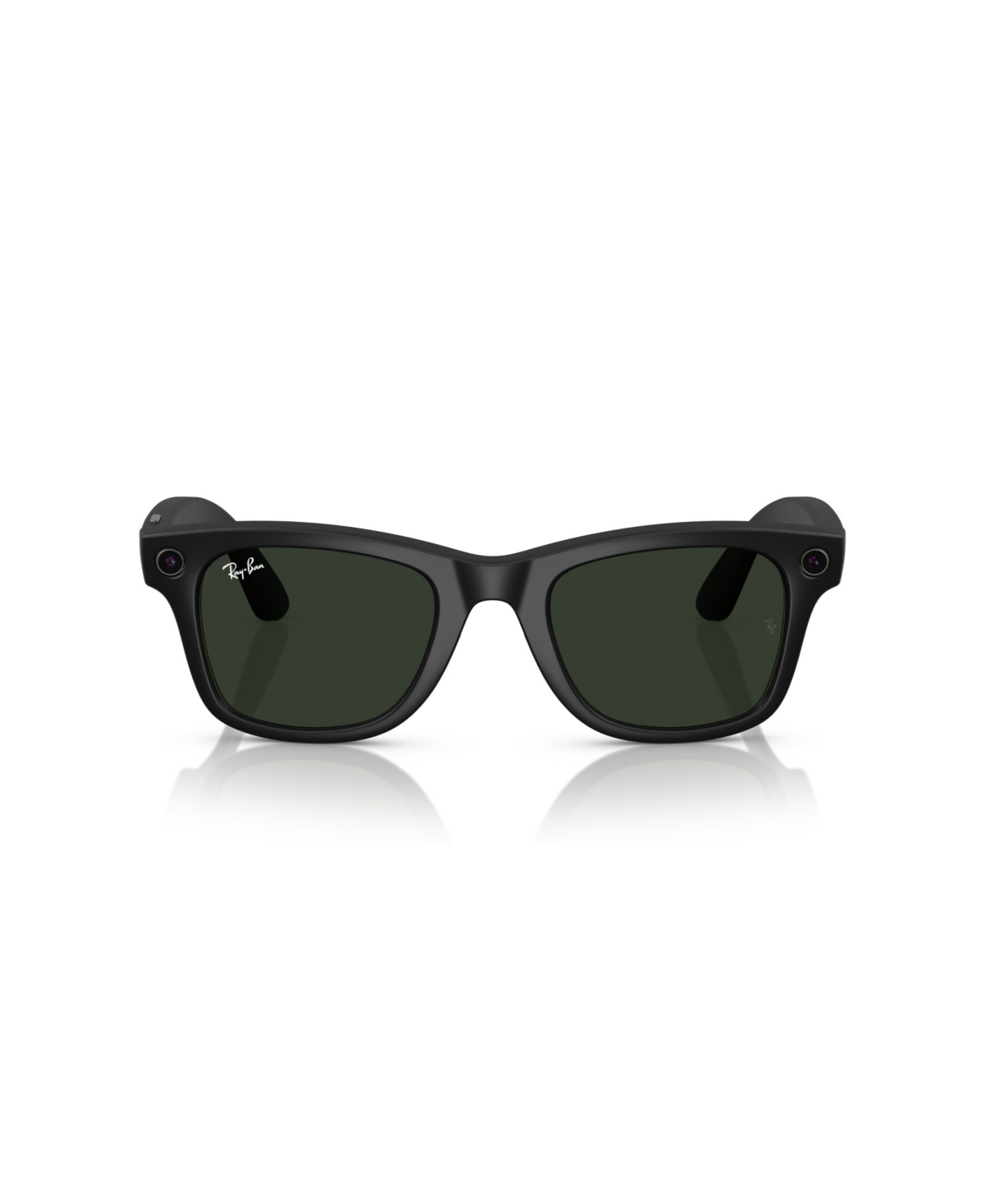 Ray Ban Ray-ban | Meta Wayfarer Electronics Black Frame Green Lenses 50-22 In Black