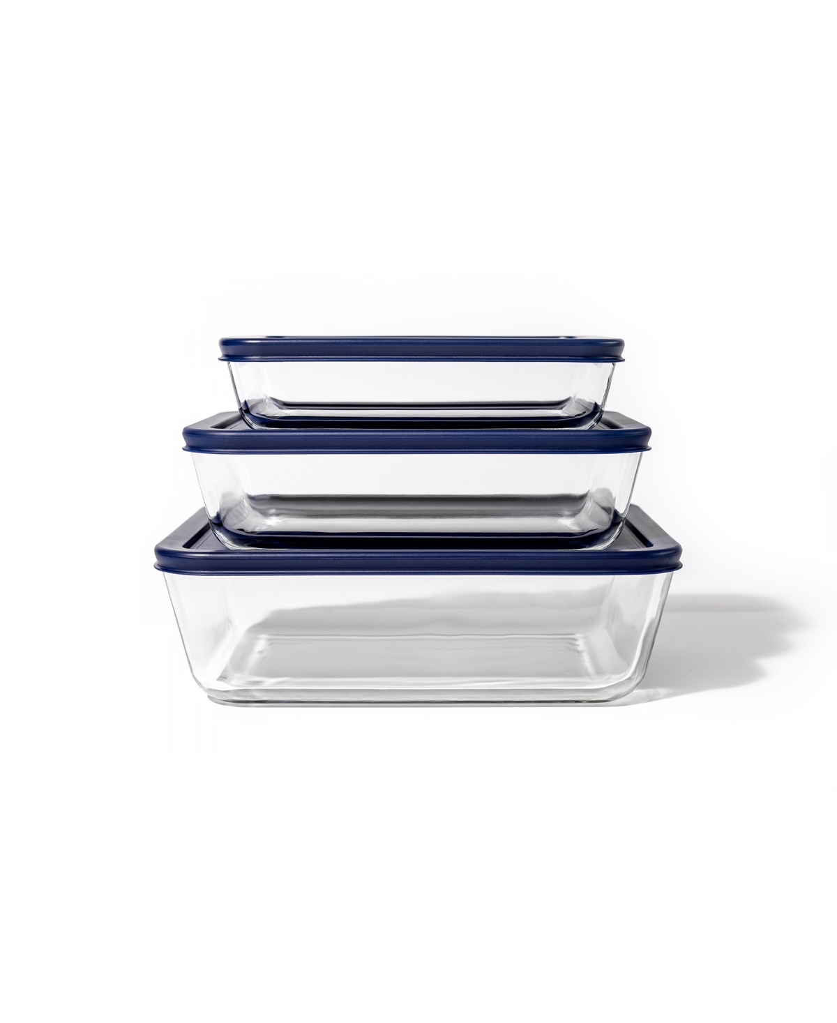 DURA LIVING 6-PIECE RECTANGULAR NESTING FOOD STORAGE AND MEAL PREP CONTAINER SET 