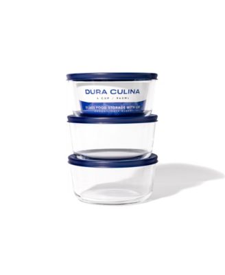 6-Piece 4 Cup Round Food Storage and Meal Prep Container Set