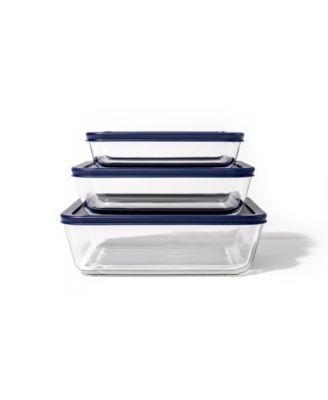 12-Piece Rectangular Nesting Food Storage and Meal Prep Container Set