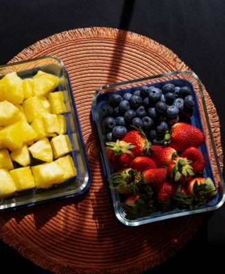 8-Piece 6.5 Cup Rectangular Food Storage and Meal Prep Container Set