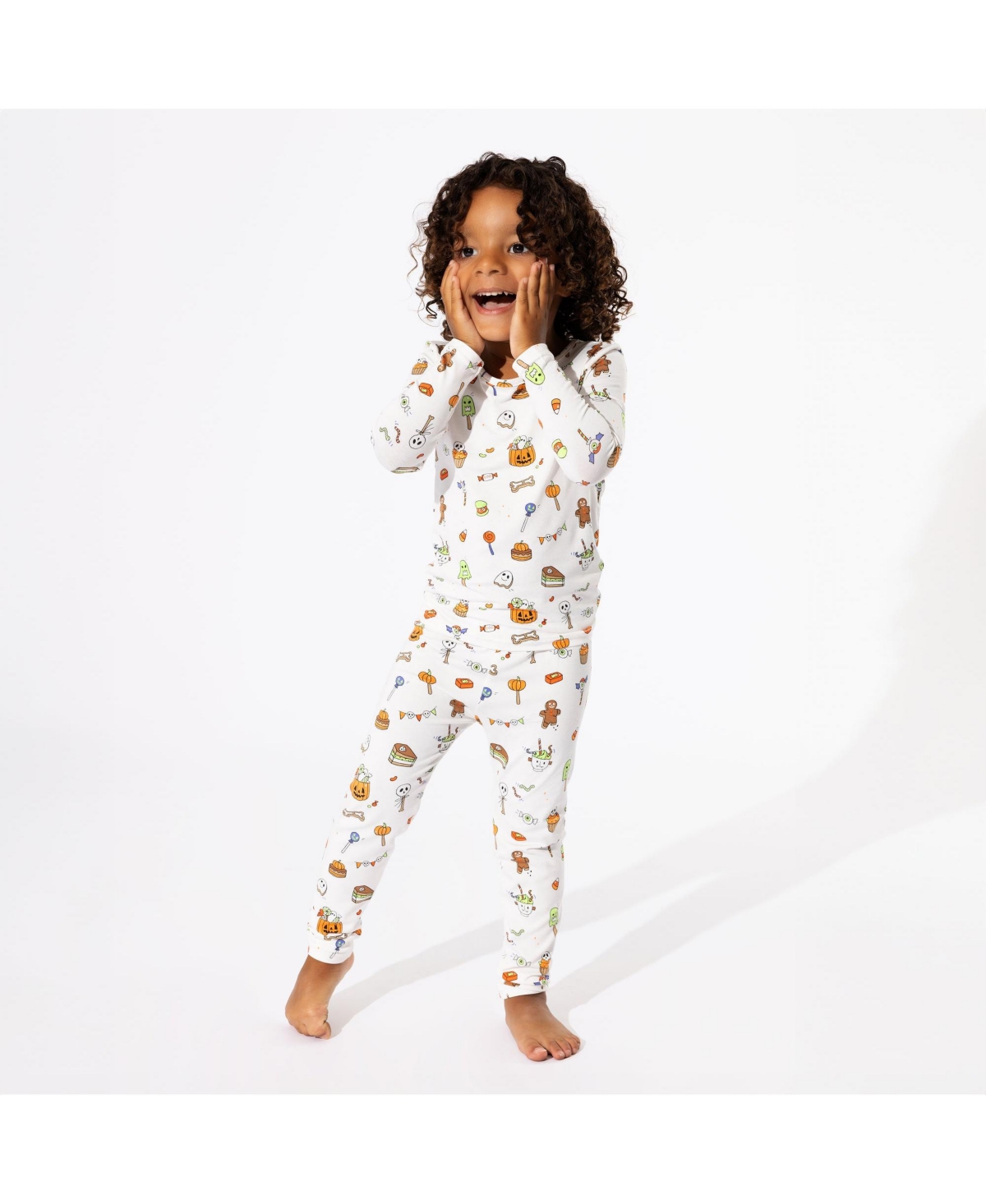 Bellabu Bear Kids Unisex KidsSet of 2 Piece Pajamas - Halloween treats