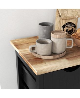 Kitchen Cart and Storage Cabinet for Space-Saving Organization and Convenient Kitchen Access