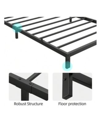 gaomon 8-Inch Metal Low Platform Bed Frame with Metal Slat Support, Mattress Foundation, No Box Spring, Noiseless â€“ Bed Frame - Full