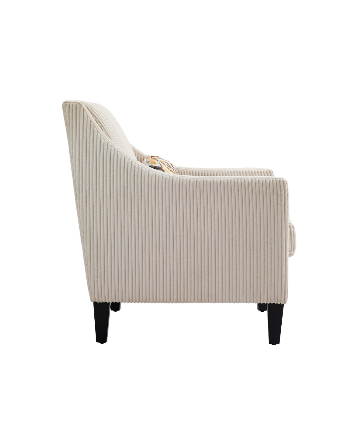 Streamdale Furniture Modern Accent Chair, Upholstered Armchair with Scooped Arms for Bedroom, Apartment, Studio, Office, Waiting RoomCorduroy)