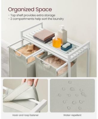 2 Pull-out & Removable Bags Laundry Hamper and Sorter