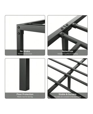 8 Inch Bed Frame, No Box Spring Needed, Heavy Duty Metal Platform Bed Frame For Bedroom, Easy Assembly, Noise Free - Queen