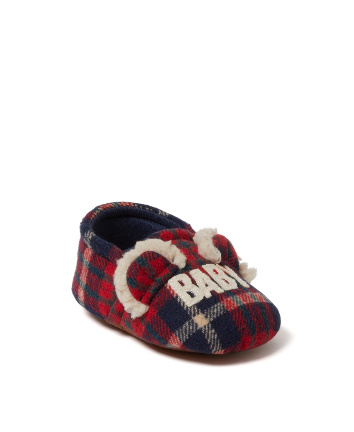 Dearfoams Baby Baby Bear Plaid Closed Back Slipper