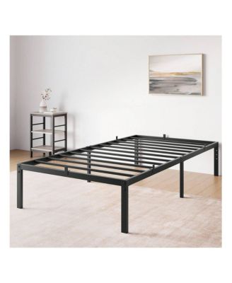 14 Inch Twin Bed Frame Metal Platform, Twin Bed Frame With Ample Storage, No Box Spring Needed And Steel Slat Support, Easy Assembly