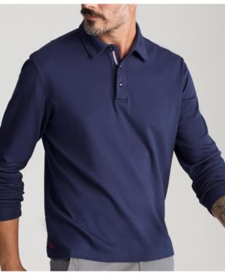 UNTUCKit Polo Wrinkle-Free Damaschino Long-Sleeve Shirt Blue purchases Men’s Size XL