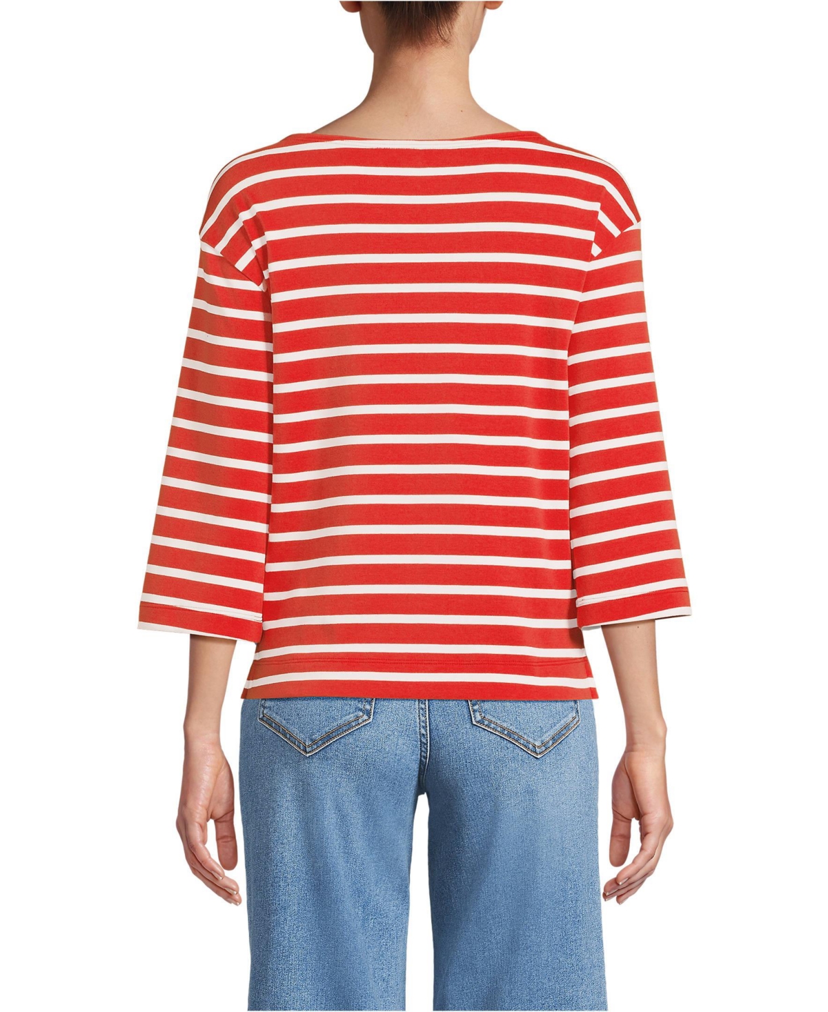 Lands' End Women's 3/4 Bell Sleeve Supima T-shirt