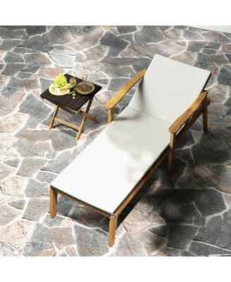 4 PCS Outdoor Chaise Lounge Chair Set with Armrests & 4-Level Backrest for Poolside